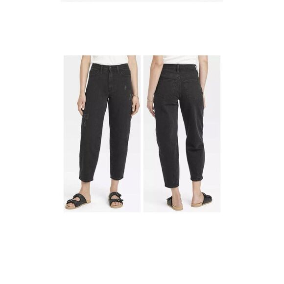 Universal Thread Denim - Universal Thread Women's High Rise Balloon Jeans Black Size 2